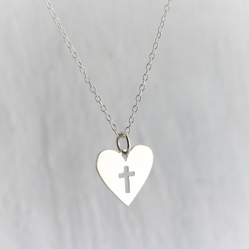 Edelstahl Herz- & Kreuz-Halskette für Damen – Modische Kurze & Lange Layering-Kette mit Anhänger, Eleganter Schmuck für Mädchen