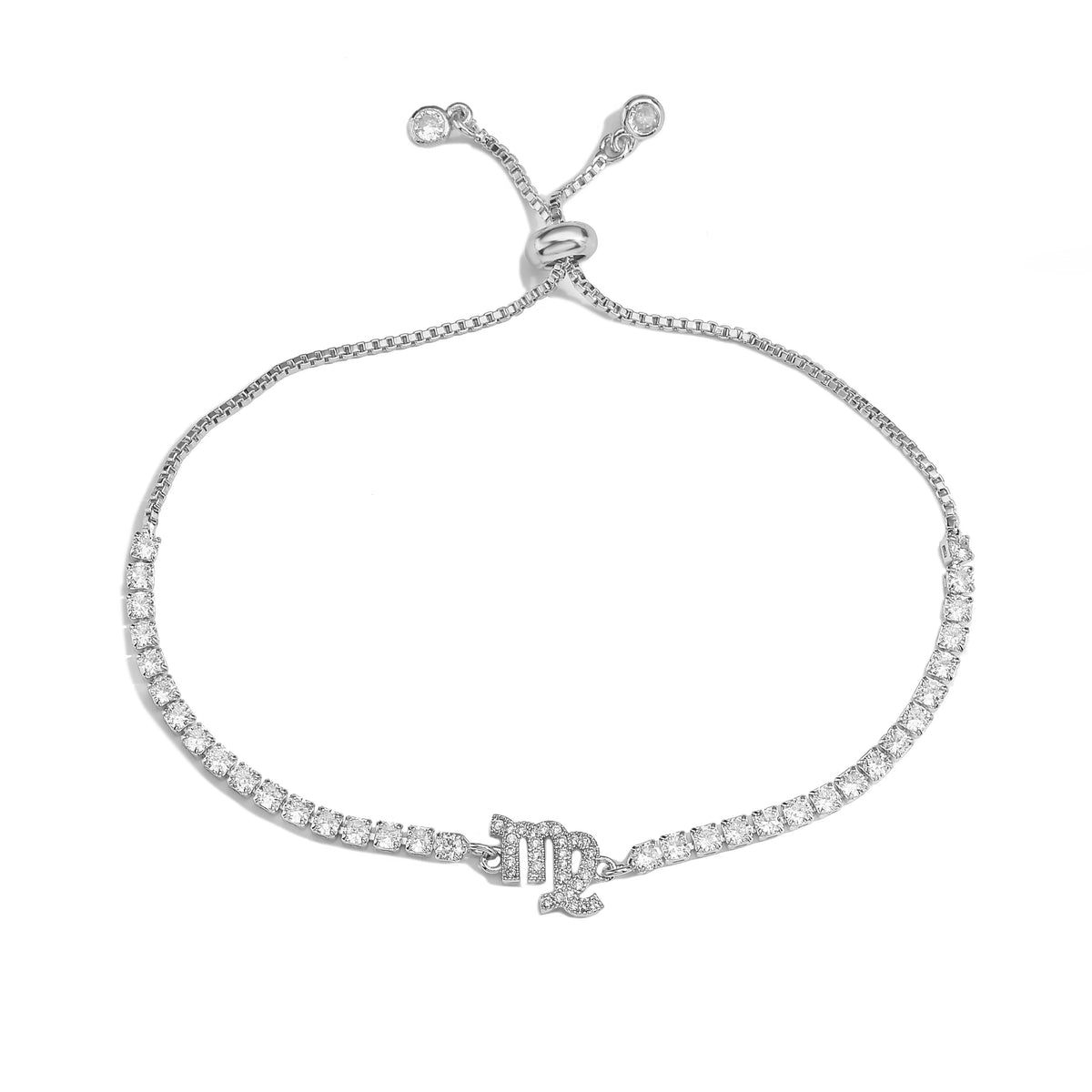 12 Sternzeichen Konstellations-Armband für Damen – Goldfarbenes Zirkon Sternzeichen Charm Armband