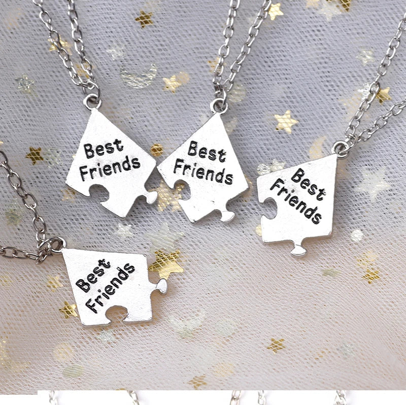 Freundschafts-Halsketten mit Buchstaben-Anhängern – Passender Schmuck für Beste Freunde, Damen & Herren