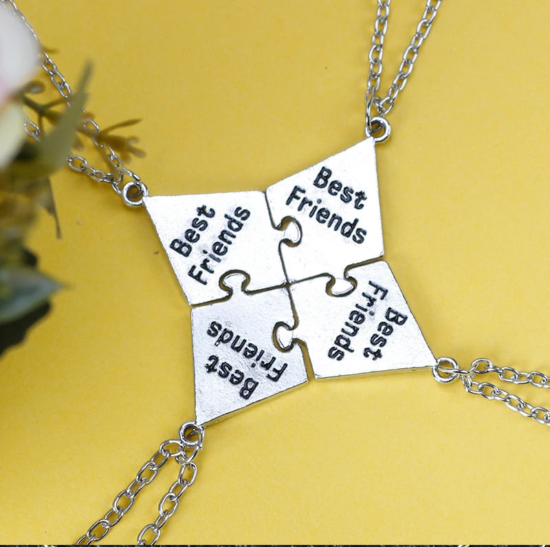 Freundschafts-Halsketten mit Buchstaben-Anhängern – Passender Schmuck für Beste Freunde, Damen & Herren
