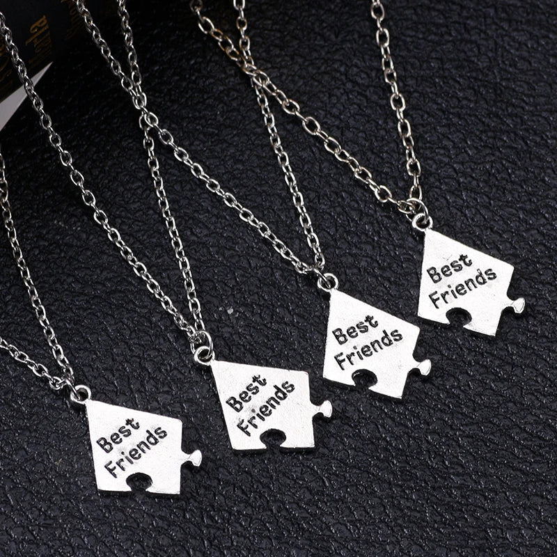 Freundschafts-Halsketten mit Buchstaben-Anhängern – Passender Schmuck für Beste Freunde, Damen & Herren