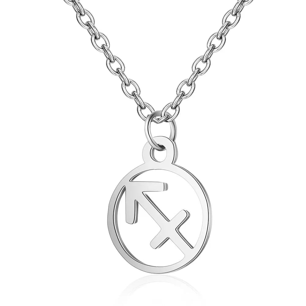 12 Sternzeichen Konstellations-Halskette – Edelstahl Sternzeichen Choker für Damen & Herren