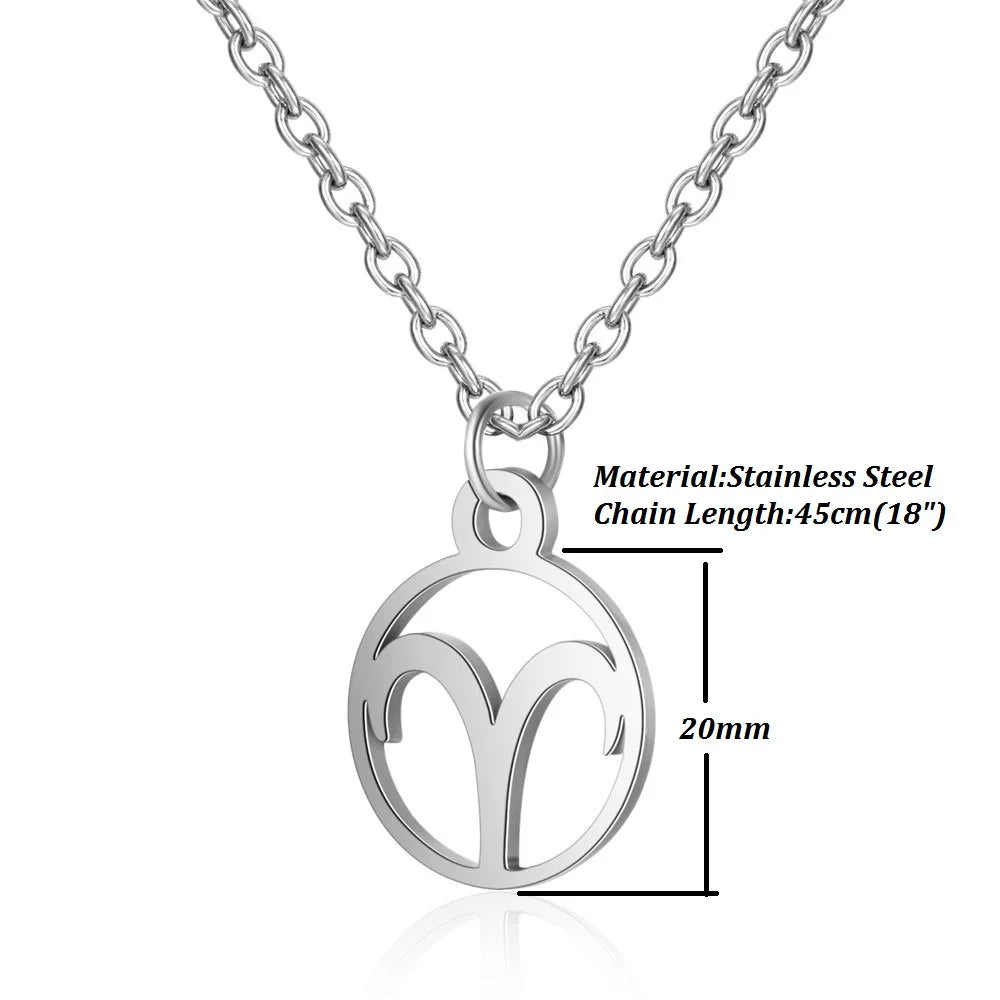 12 Sternzeichen Konstellations-Halskette – Edelstahl Sternzeichen Choker für Damen & Herren