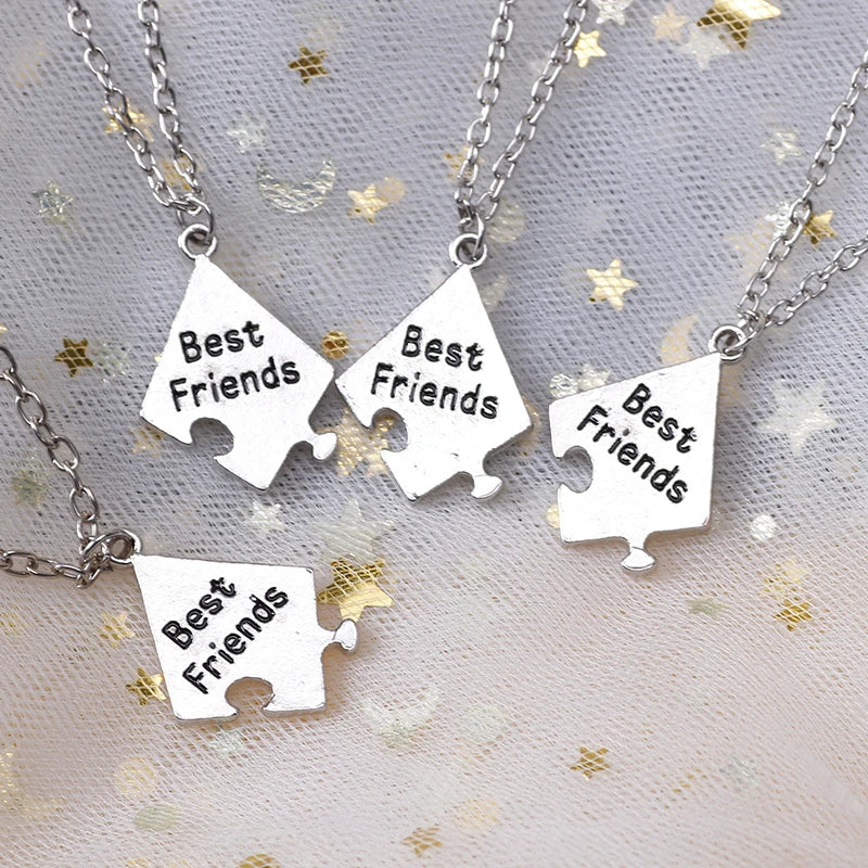 Freundschafts-Halsketten mit Buchstaben-Anhängern – Passender Schmuck für Beste Freunde, Damen & Herren