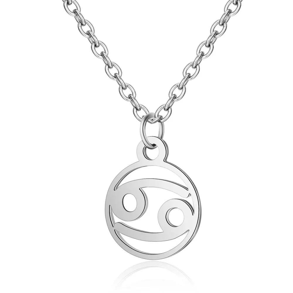 12 Sternzeichen Konstellations-Halskette – Edelstahl Sternzeichen Choker für Damen & Herren