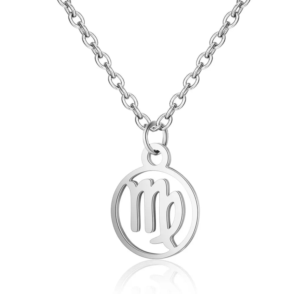 12 Sternzeichen Konstellations-Halskette – Edelstahl Sternzeichen Choker für Damen & Herren