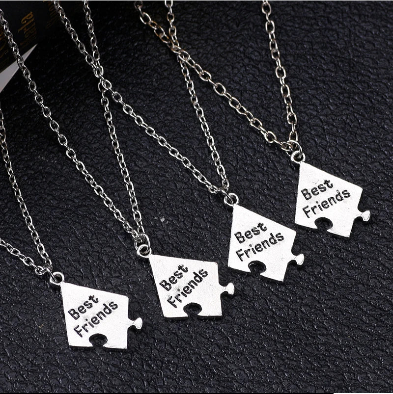 Freundschafts-Halsketten mit Buchstaben-Anhängern – Passender Schmuck für Beste Freunde, Damen & Herren