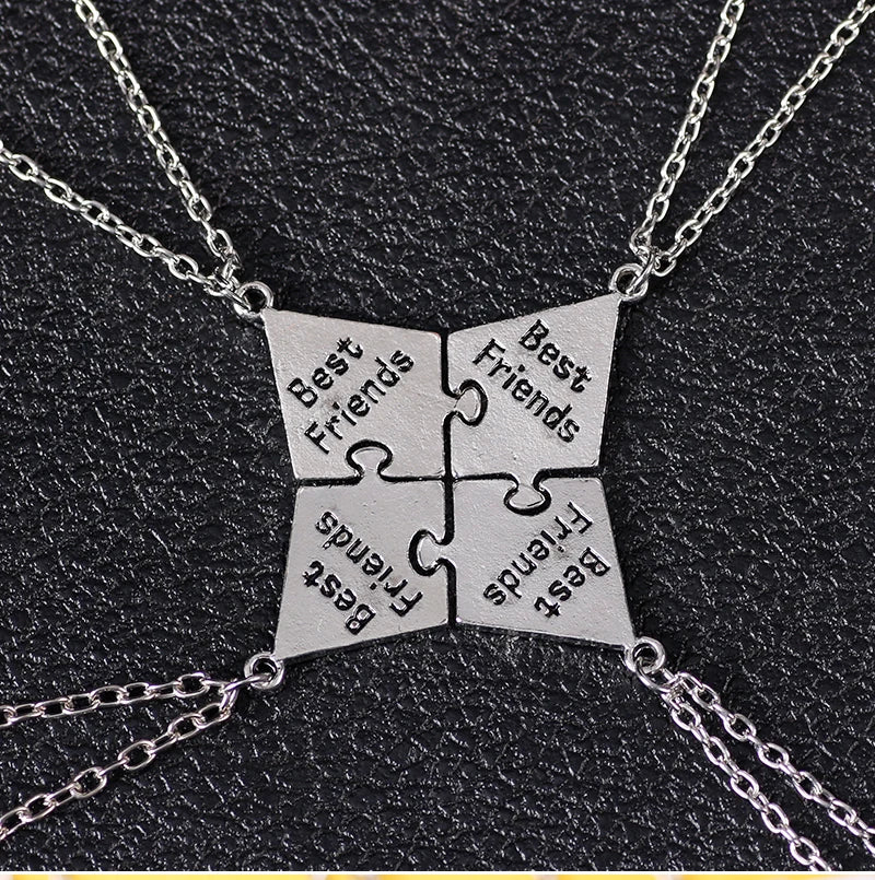 Freundschafts-Halsketten mit Buchstaben-Anhängern – Passender Schmuck für Beste Freunde, Damen & Herren