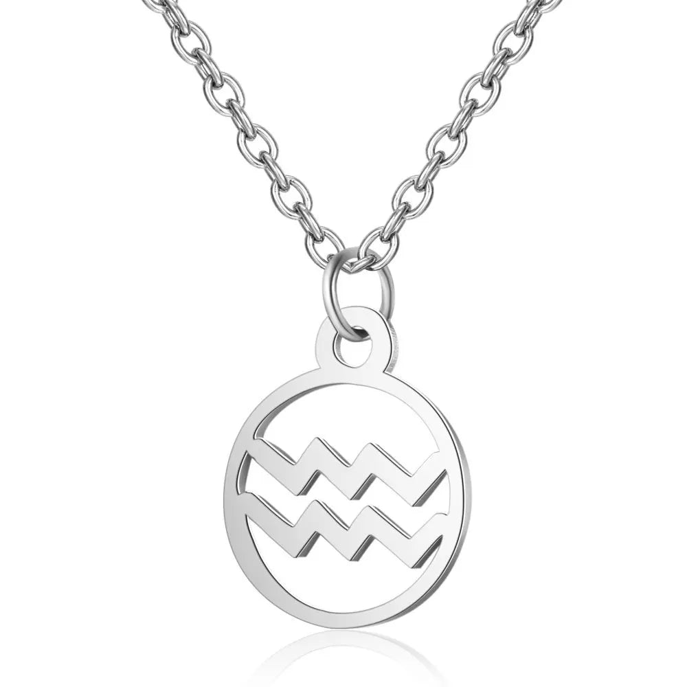 12 Sternzeichen Konstellations-Halskette – Edelstahl Sternzeichen Choker für Damen & Herren