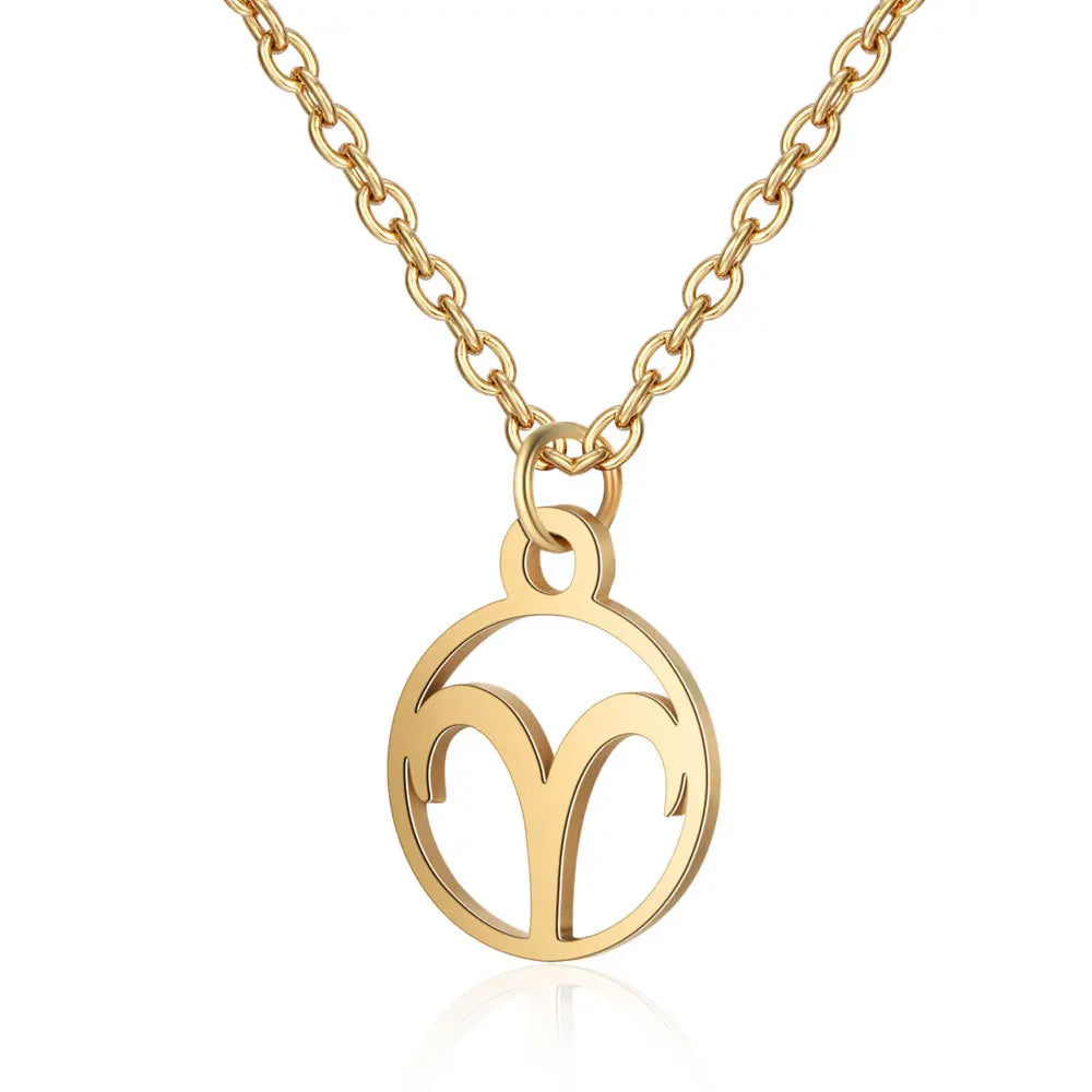 12 Sternzeichen Konstellations-Halskette – Edelstahl Sternzeichen Choker für Damen & Herren