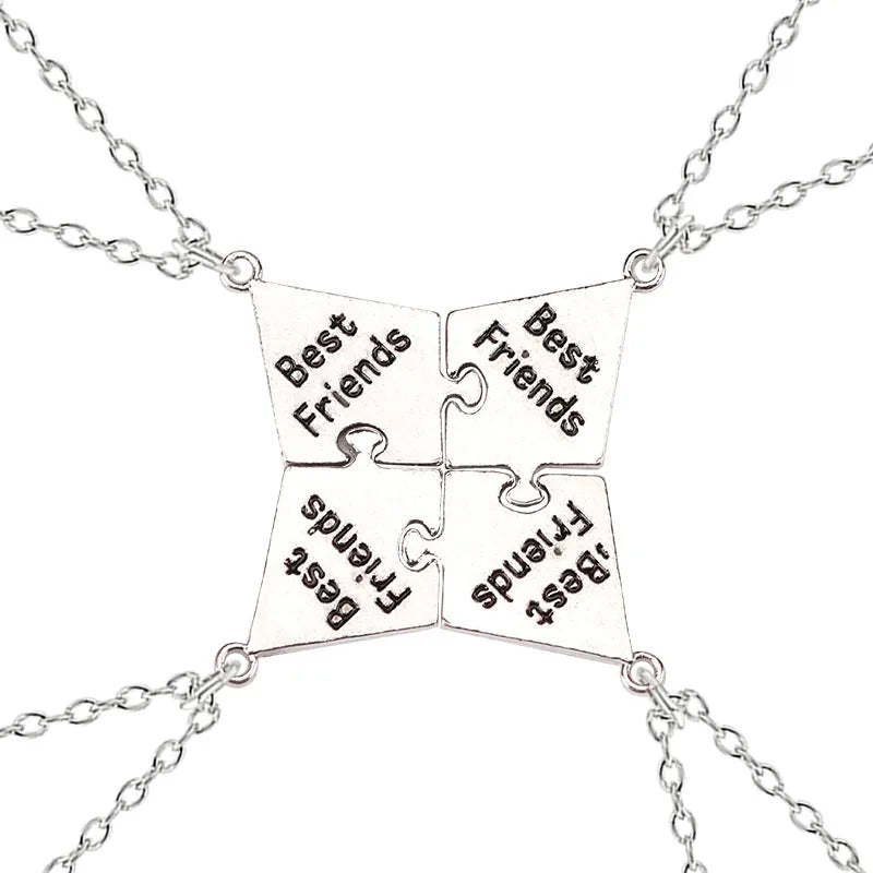 Freundschafts-Halsketten mit Buchstaben-Anhängern – Passender Schmuck für Beste Freunde, Damen & Herren