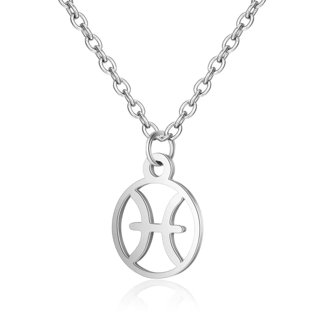 12 Sternzeichen Konstellations-Halskette – Edelstahl Sternzeichen Choker für Damen & Herren