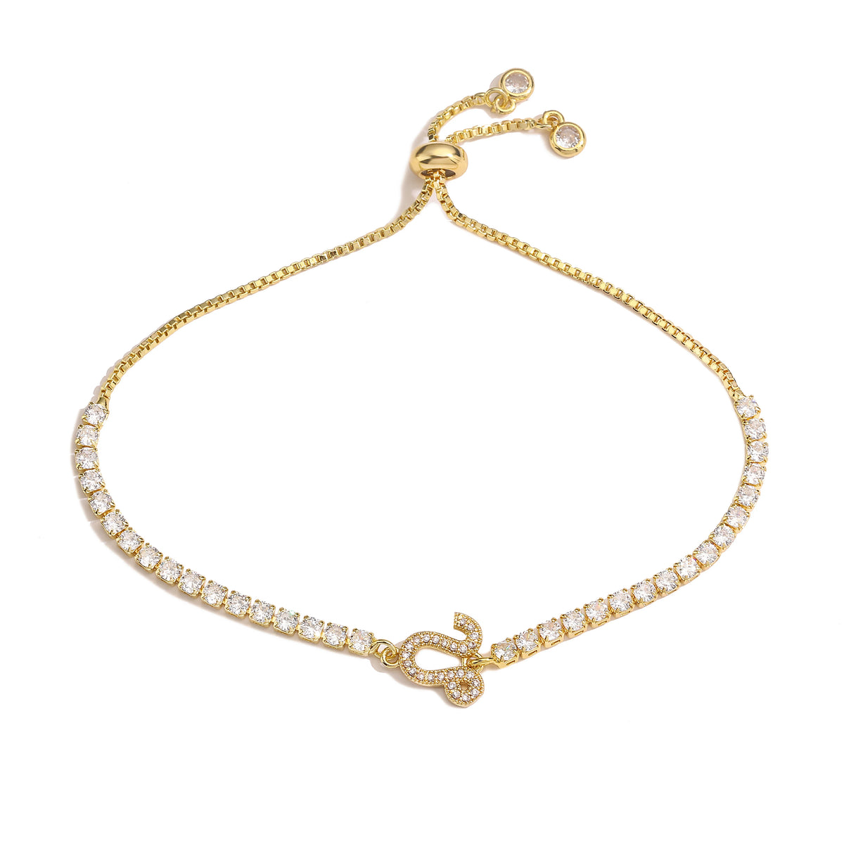12 Sternzeichen Konstellations-Armband für Damen – Goldfarbenes Zirkon Sternzeichen Charm Armband