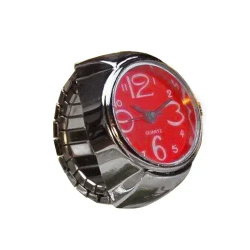 Retro-Quarz-Fingerringuhr – Elastische Unisex-Ringuhr im 80er-Jahre-Stil für Paare