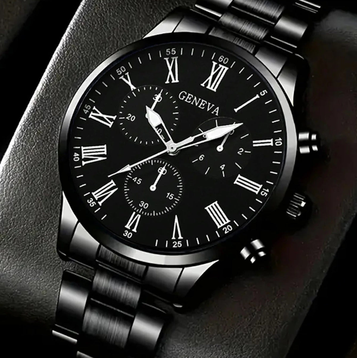 Modische Herren-Quarzuhr mit Edelstahlarmband & Kettenarmband – Lässige Armbanduhr als Geburtstagsgeschenk