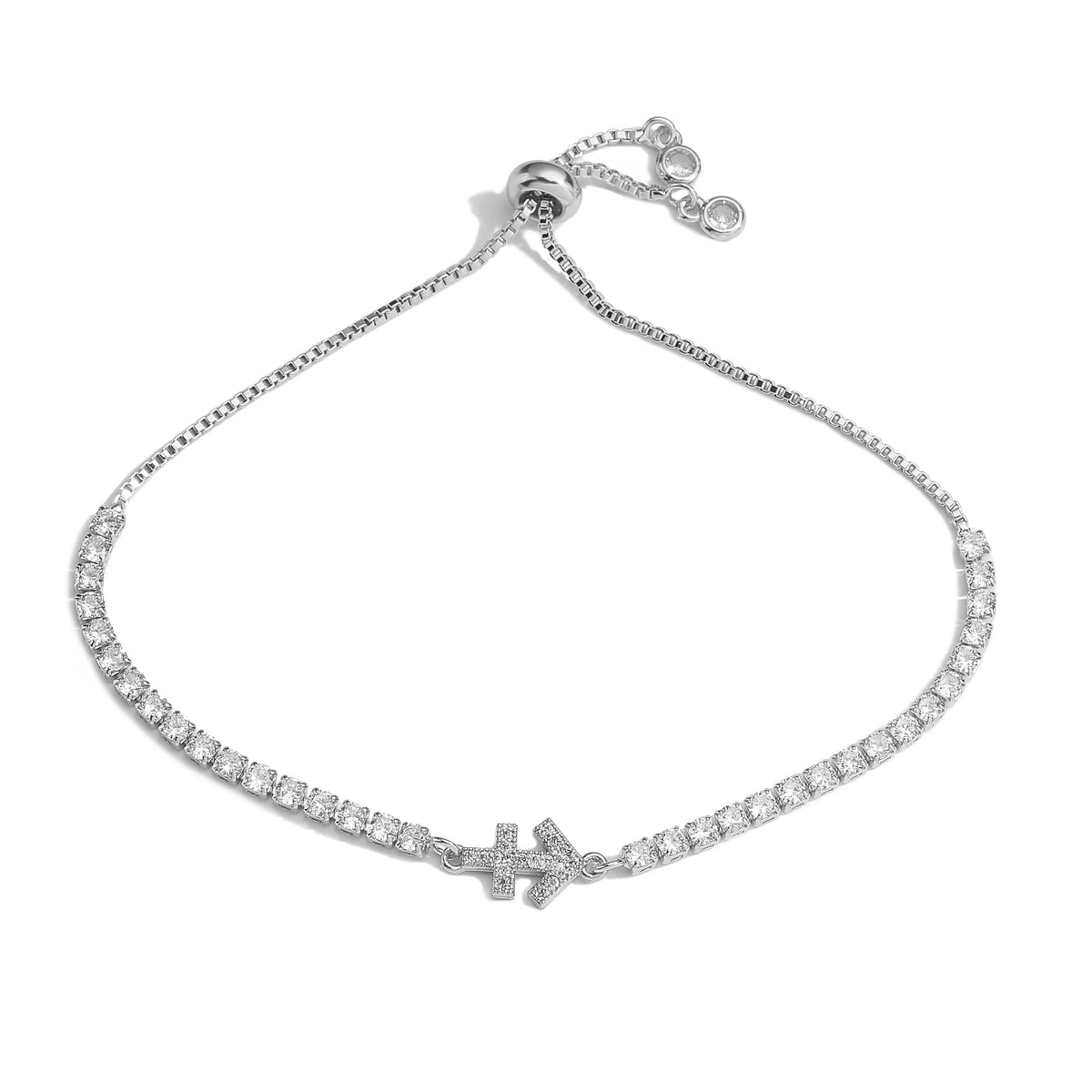 12 Sternzeichen Konstellations-Armband für Damen – Goldfarbenes Zirkon Sternzeichen Charm Armband