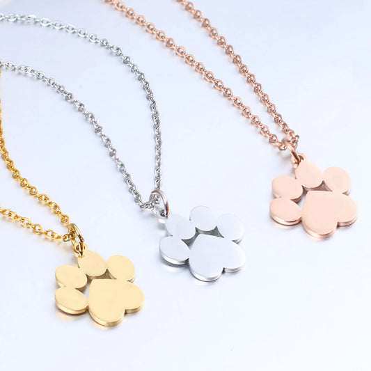 Edelstahl Pfotenabdruck-Halskette für Damen – Süßer Hunde-Pfoten-Anhänger als Tierliebhaber Choker für Hundebesitzer, Geburtstag, Weihnachten & Symbolisches Erinnerungsgeschenk