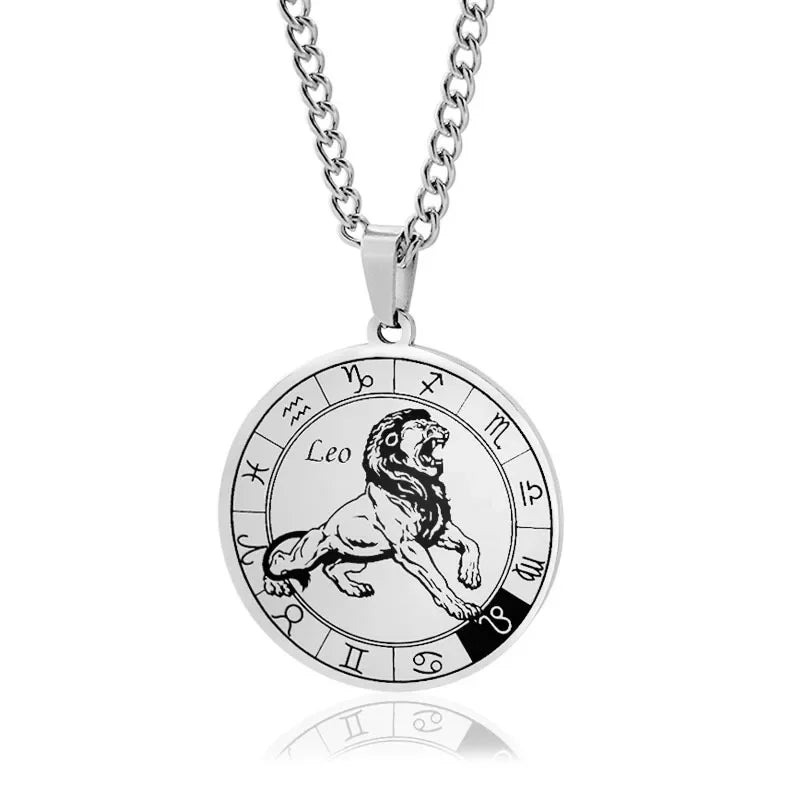 Sternzeichen-Anhänger Halskette – Edelstahl Konstellations-Schmuck