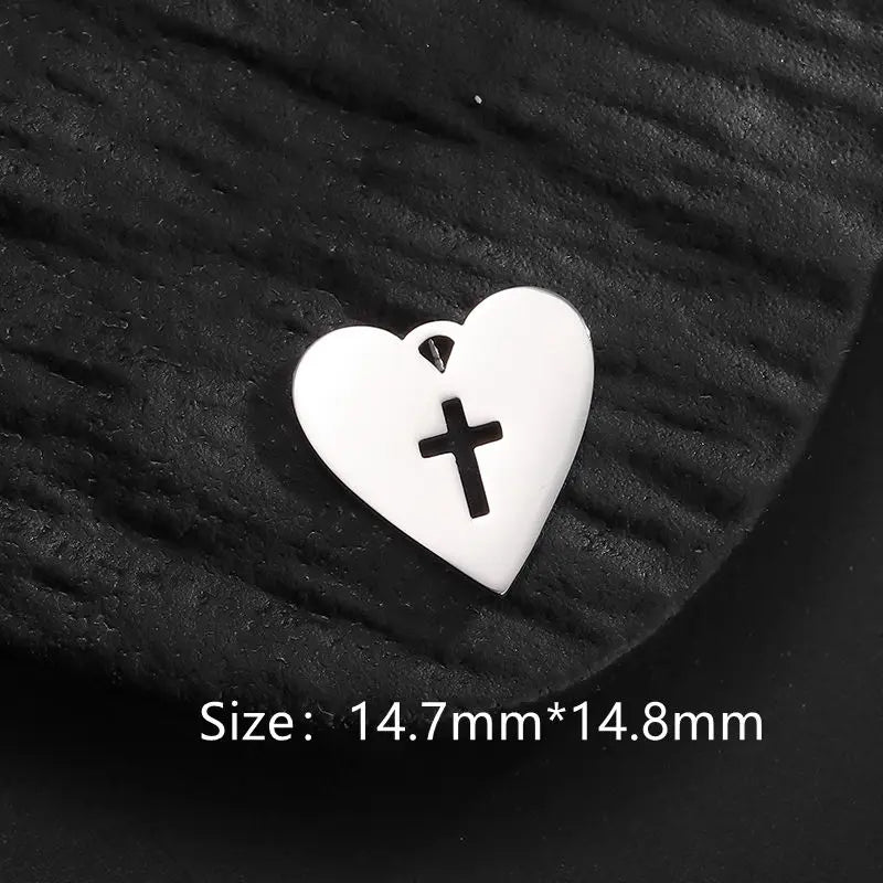 Edelstahl Herz- & Kreuz-Halskette für Damen – Modische Kurze & Lange Layering-Kette mit Anhänger, Eleganter Schmuck für Mädchen