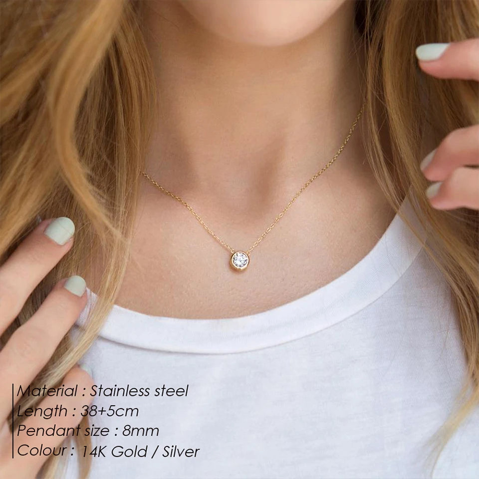 Halskette mit 12 Geburtssteinen für Damen – Goldfarbene Edelstahl-Kette für Braut, Hochzeit, Geburtstag, Jahrestag & Elegante Schmuckgeschenke