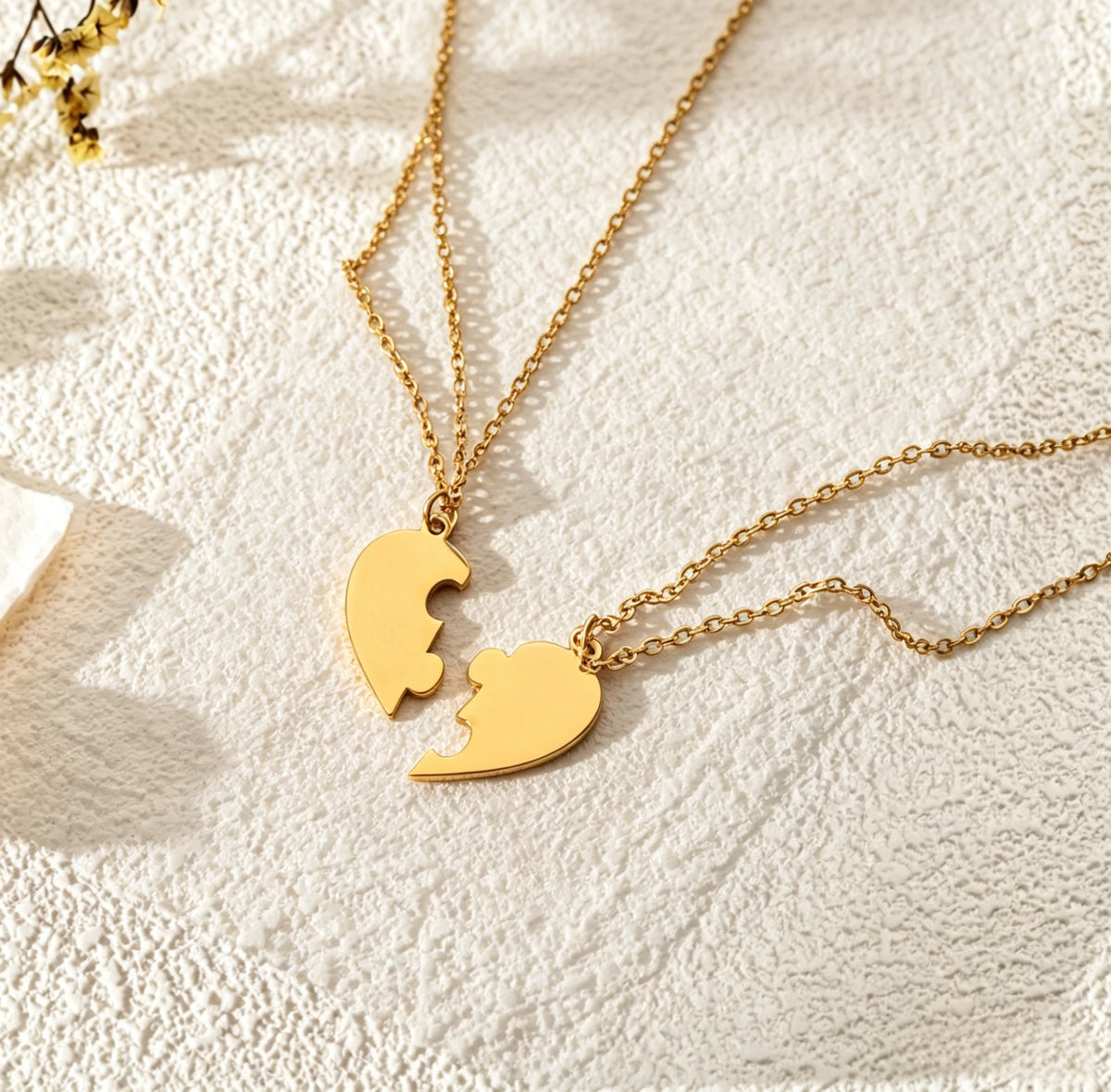 Love Puzzle Partner Herz Halskette – In verschiedenen Set Mengen
