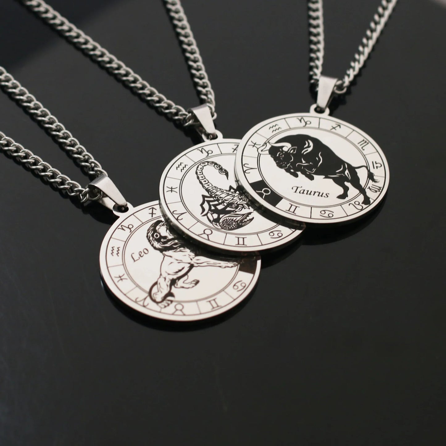 Sternzeichen-Anhänger Halskette – Edelstahl Konstellations-Schmuck