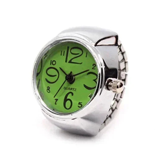 Retro-Quarz-Fingerringuhr – Elastische Unisex-Ringuhr im 80er-Jahre-Stil für Paare