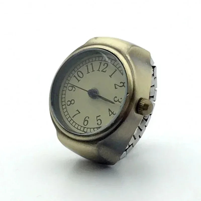 Retro-Quarz-Fingerringuhr – Elastische Unisex-Ringuhr im 80er-Jahre-Stil für Paare