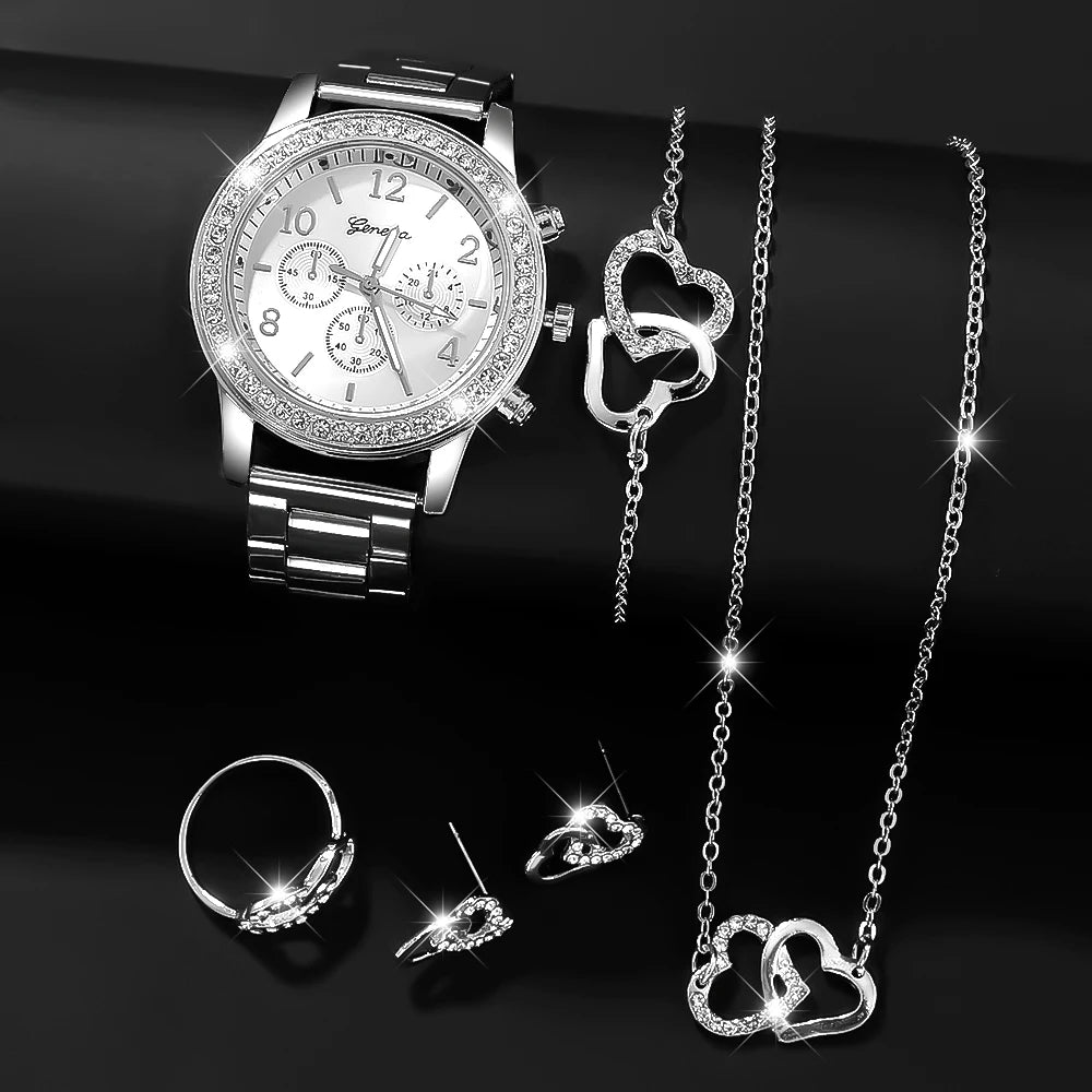 Elegantes Damen-Armbanduhren-Set – Modische Uhrenkollektion als Geschenk für Muttertag, Weihnachten & Besondere Anlässe