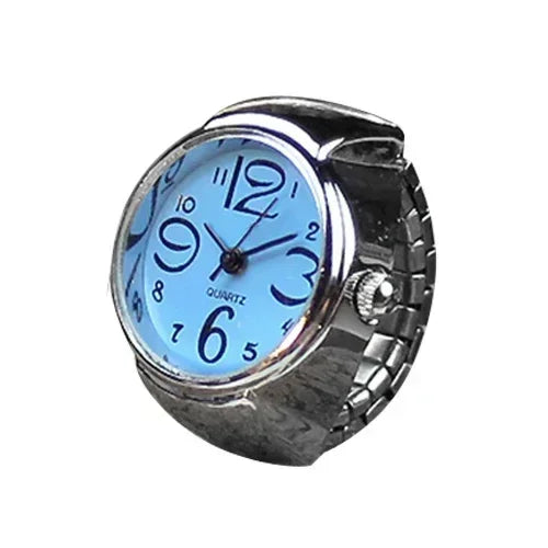 Retro-Quarz-Fingerringuhr – Elastische Unisex-Ringuhr im 80er-Jahre-Stil für Paare