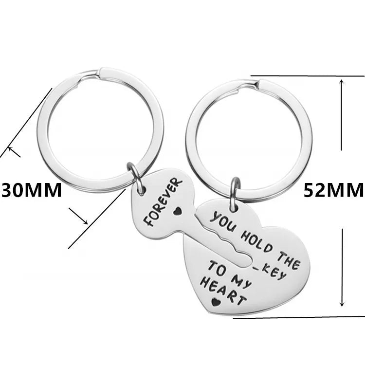 Partner-Halsketten mit Herz- & Schlüsselanhängern – Romantischer Schmuck für Freundin, Freund, Ehefrau & Ehemann