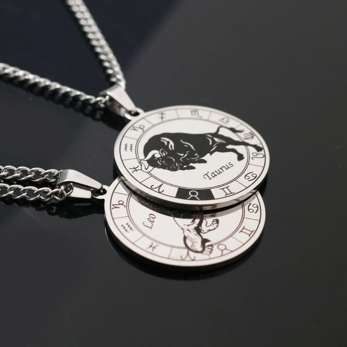 Sternzeichen-Anhänger Halskette – Edelstahl Konstellations-Schmuck