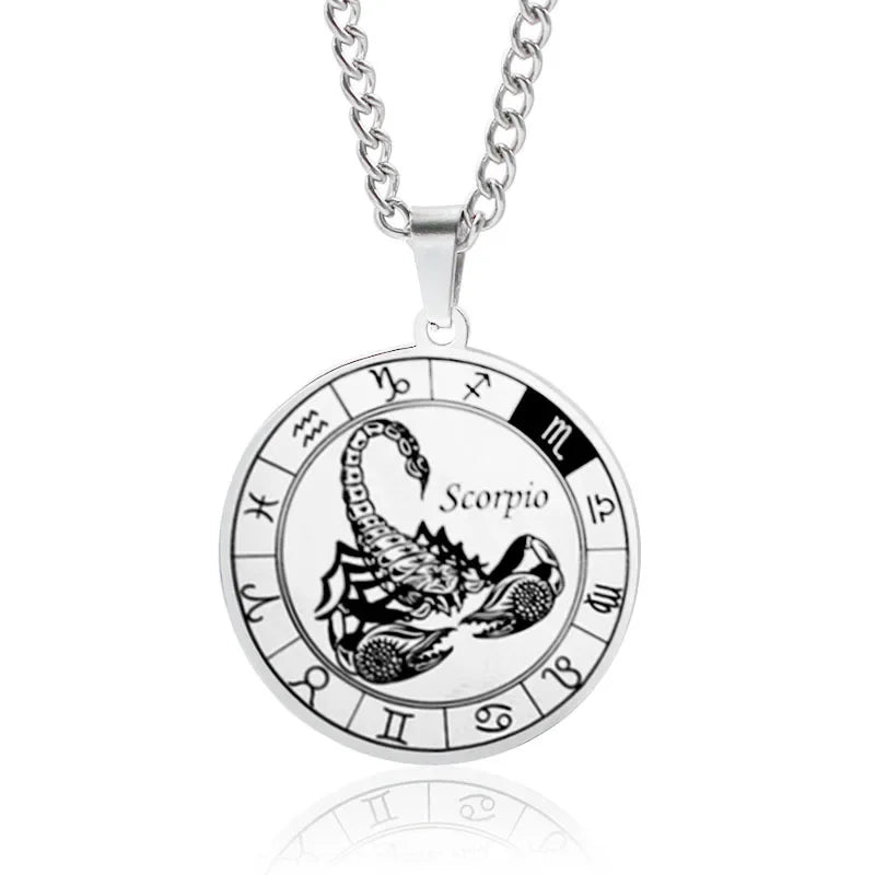 Sternzeichen-Anhänger Halskette – Edelstahl Konstellations-Schmuck