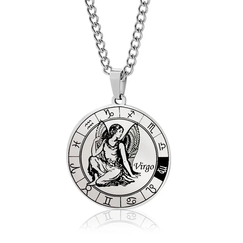 Sternzeichen-Anhänger Halskette – Edelstahl Konstellations-Schmuck