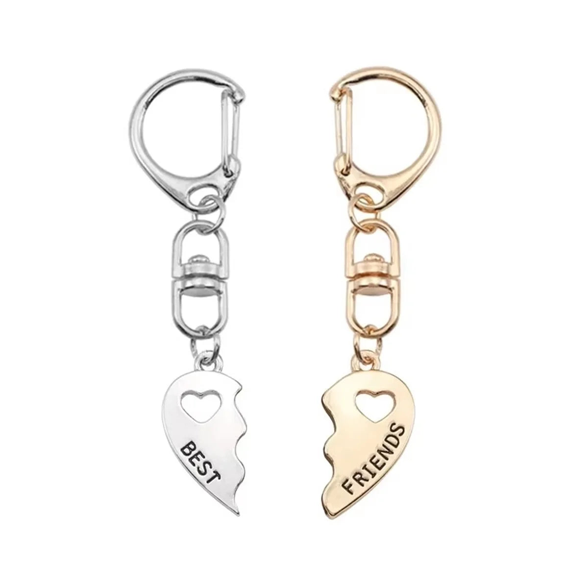 Freundschafts-Halskette mit Hohlem Liebesanhänger & Schlüsselanhänger – Schmuck für Beste Freunde & Paare