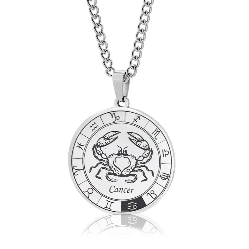 Sternzeichen-Anhänger Halskette – Edelstahl Konstellations-Schmuck
