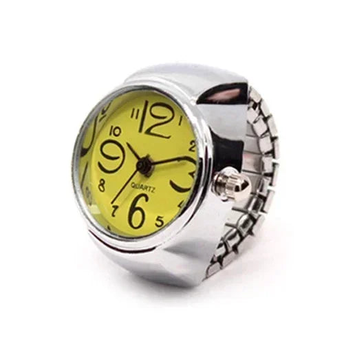 Retro-Quarz-Fingerringuhr – Elastische Unisex-Ringuhr im 80er-Jahre-Stil für Paare